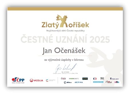 Čestné uznání 2025 - Zlatý oříšek