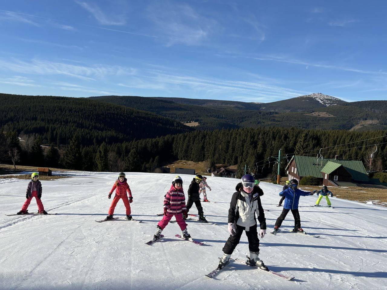 Škola v přírodě v Malé Úpě 4. B - zimní sporty