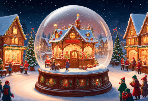christmas-snow-globe-with-ginger-house-illustration